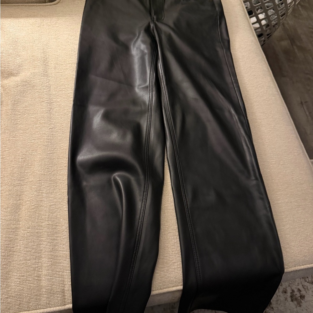 Zara Black Leather Pants